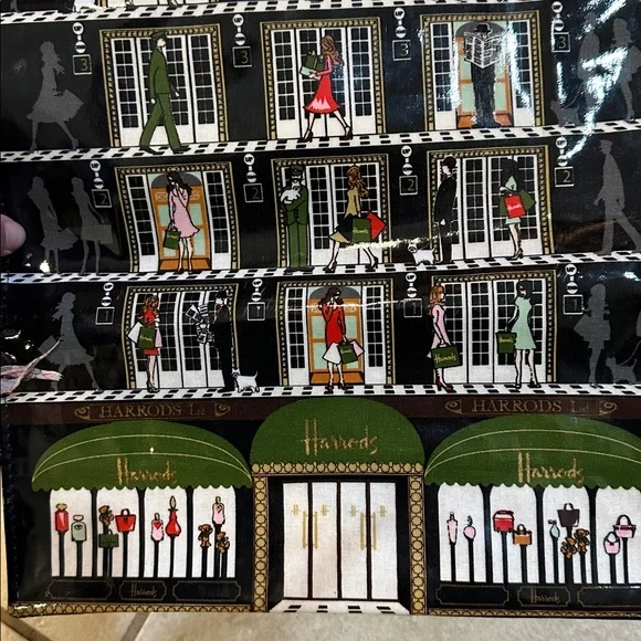 Harrod's London Elevators Shopping Tote Bag Purse - Picture 2 of 7